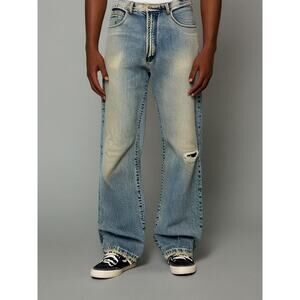 VTG Union Bay Jeans Mens Blue Straight skater distressed Faded Y2K Denim 30x29